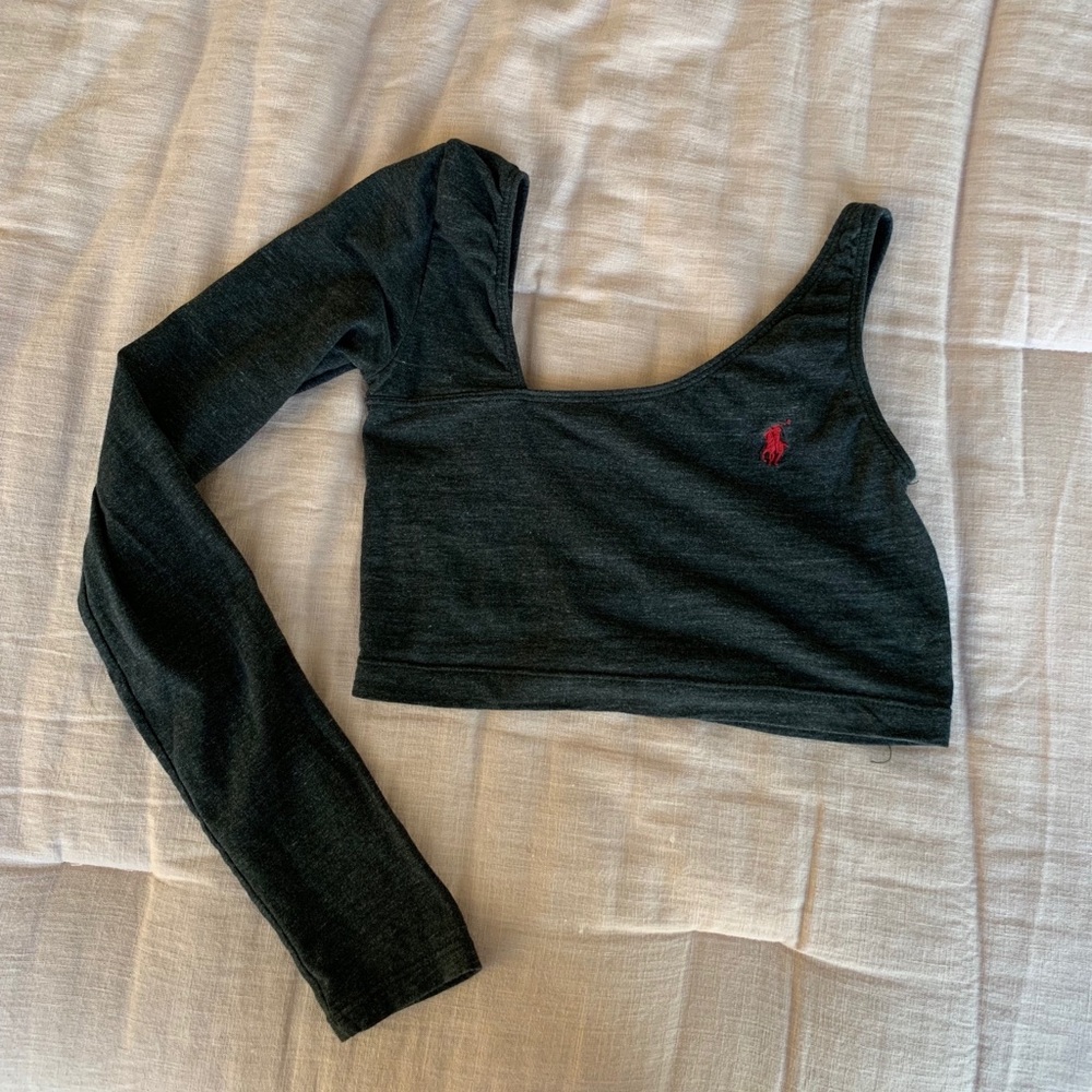 Frankie’s collection REWORKED polo crop top